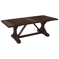 Cameron Solid Wood Extension Dining Table in Antique Charcoal