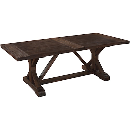 Cameron Solid Wood Extension Dining Table in Antique Charcoal