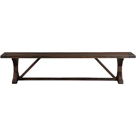 Cameron Solid Wood Trestle Dining Bench