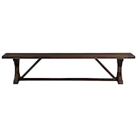 Cameron Solid Wood Trestle-style Dining Bench in Antique Charcoal