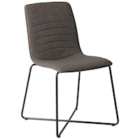 Baylee Upholstered Cross Base Dining Chair in Gray