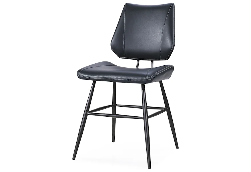 Crossroads Vinson Sculpted Modern Dining Chair in Cobal by Modus International at Reeds Furniture