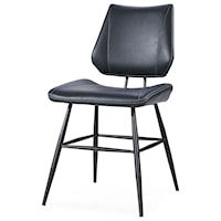 Vinson Sculpted Modern Dining Chair in Cobalt
