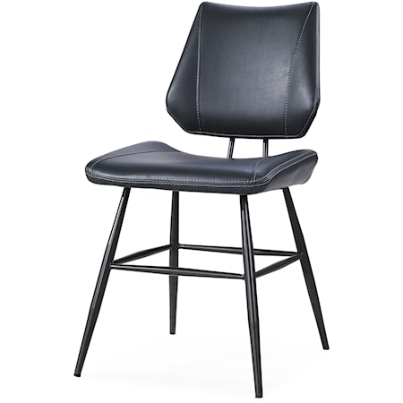 Vinson Sculpted Modern Dining Chair in Cobal
