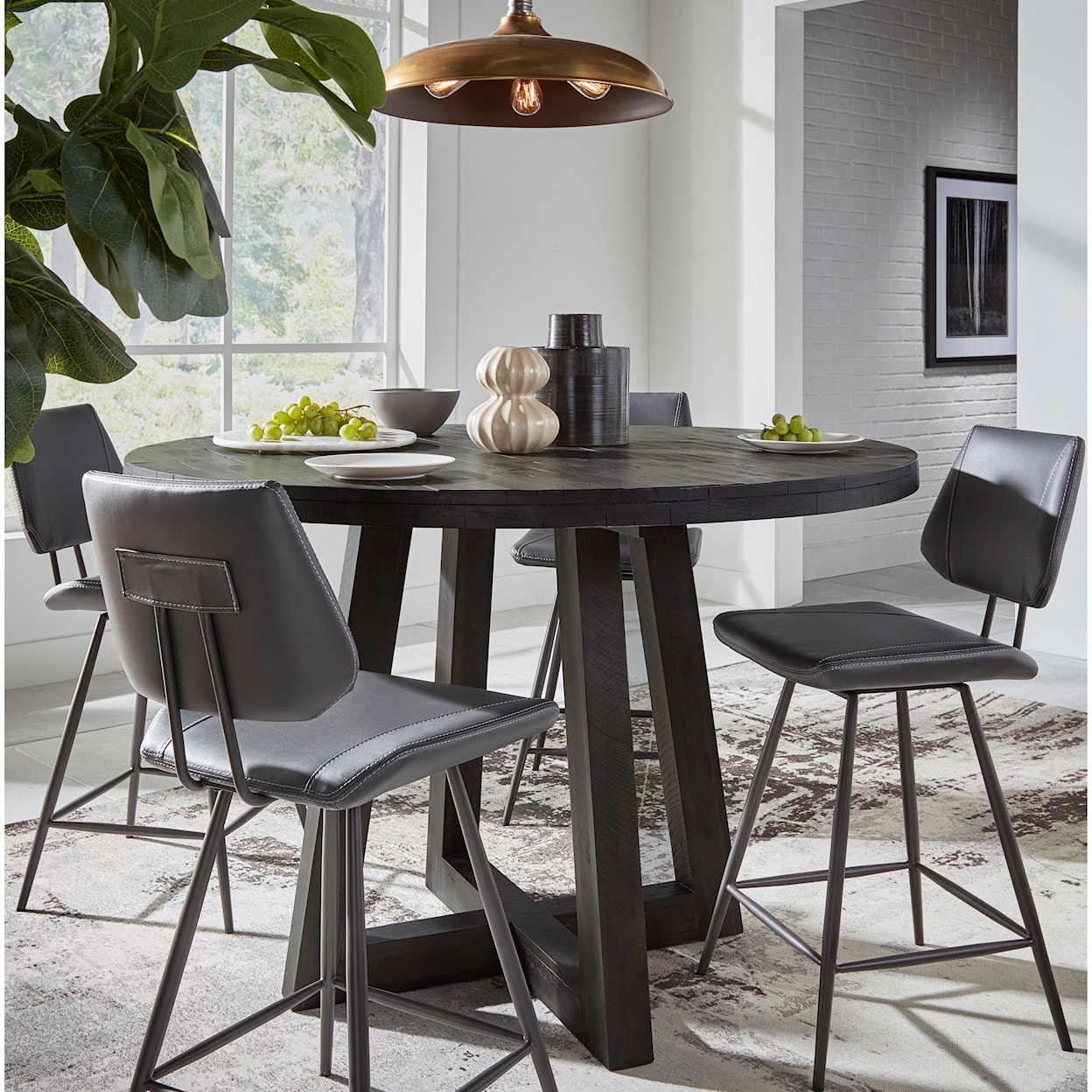 Modus International Crossroads Vinson Modern Swivel Counter Stool