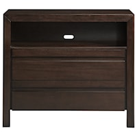 Contemporary Media Chest with Two Drawers and Wire Management Slots