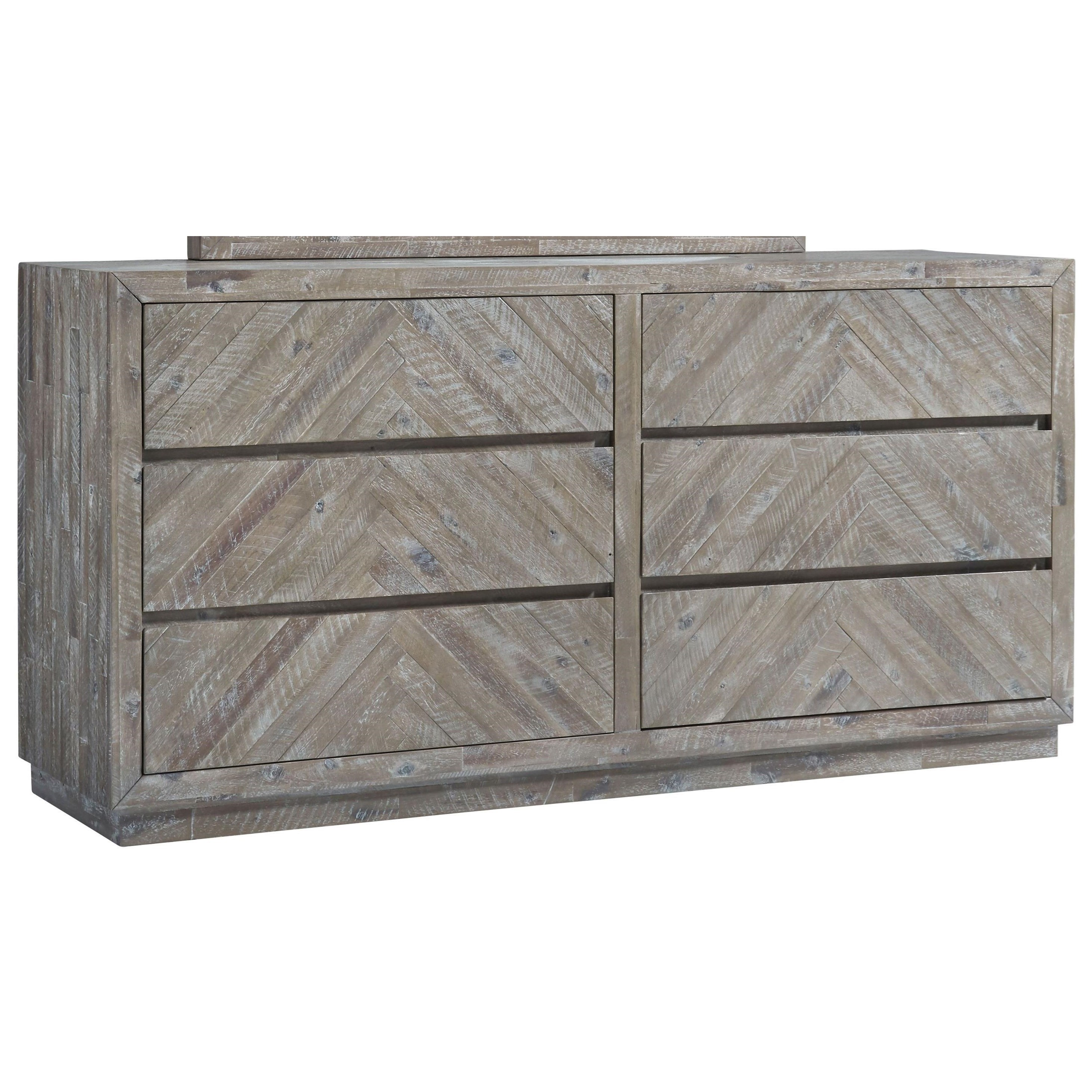 Modus International Herringbone 5QS382 Contemporary 6 Drawer