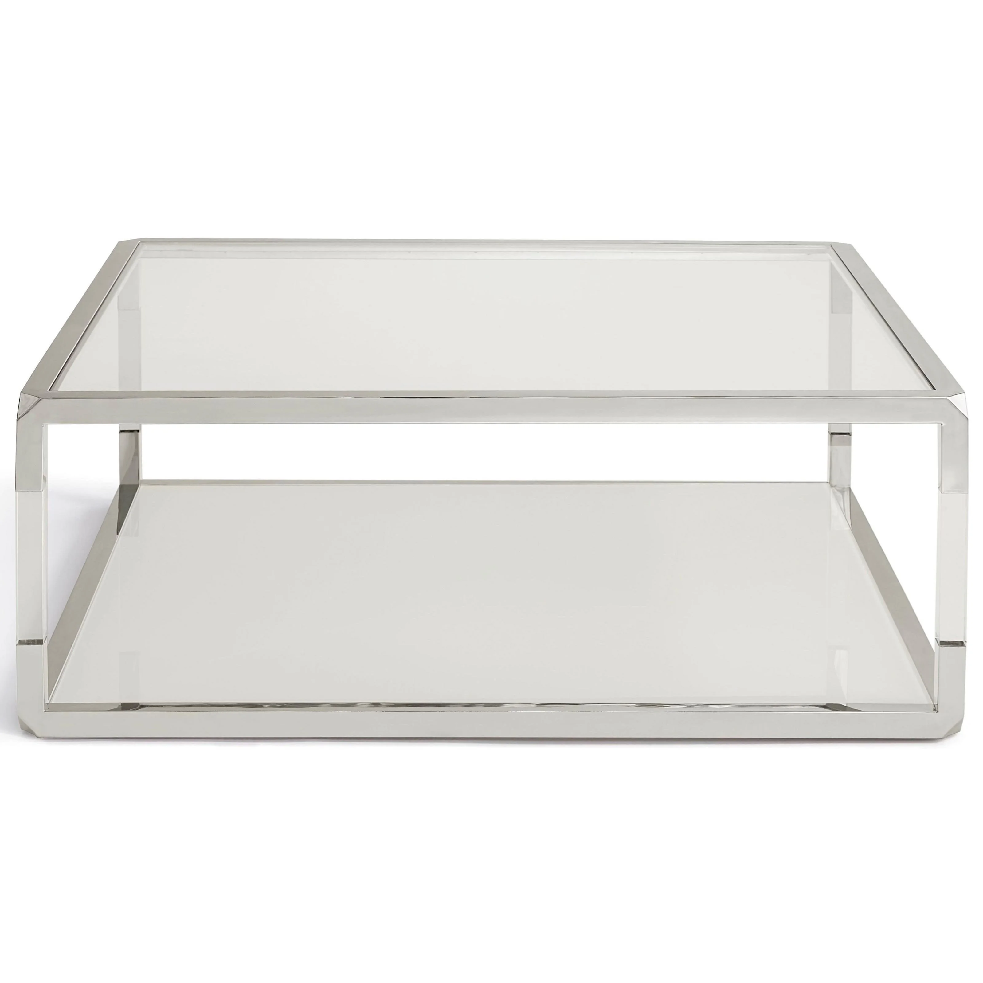 Modus International Jasper 8YW421BB Glam Square Coffee Table with Glass