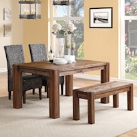 Dining Table & Chair Set with Bench