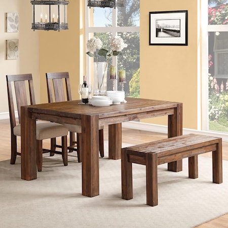 Dining Table & Chair Set with Bench