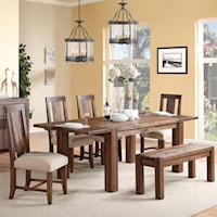 Dining Table & Chair Set with Bench