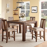 5-Piece Square Counter Table Set