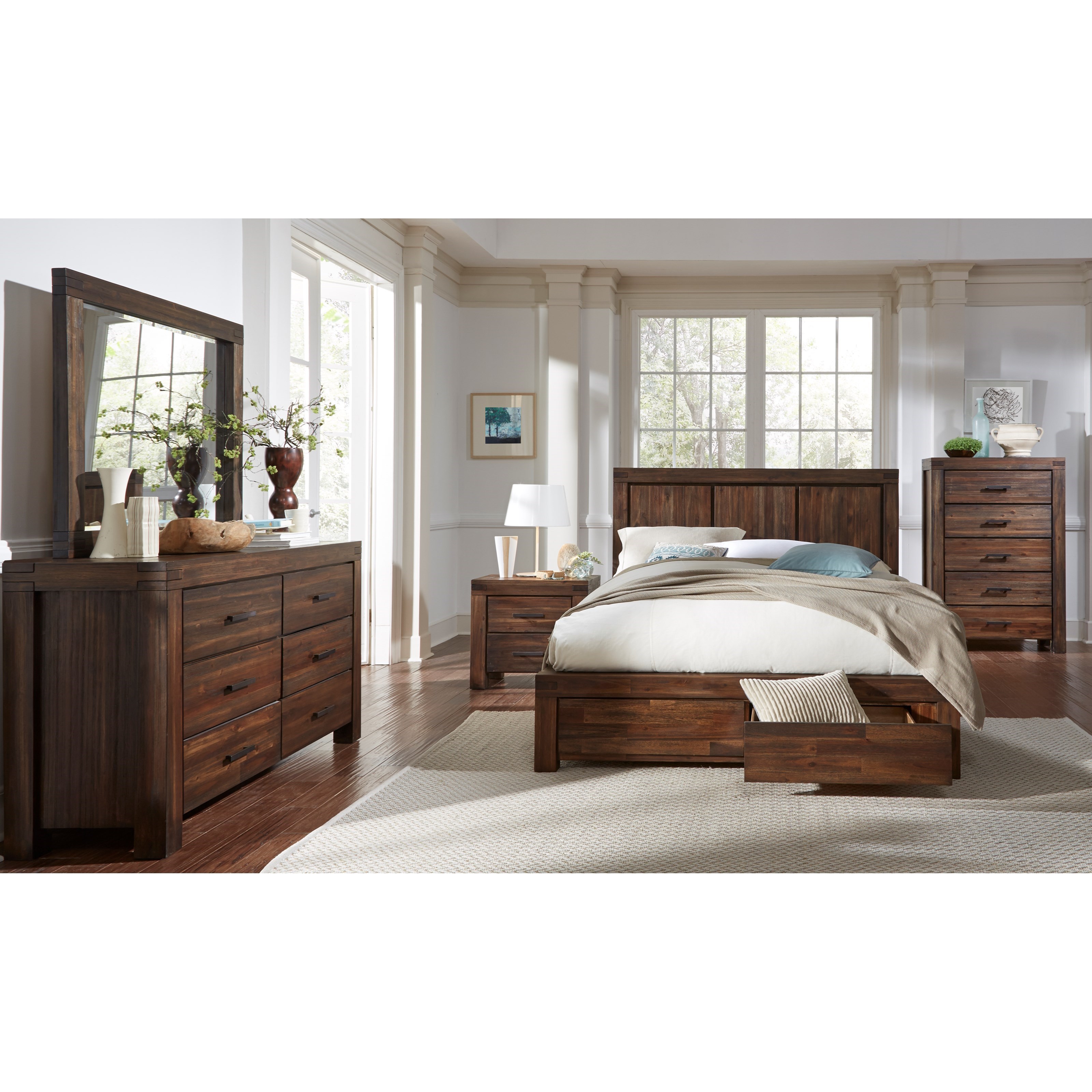 Modus Furniture Meadow Full Platform Bed with Storage