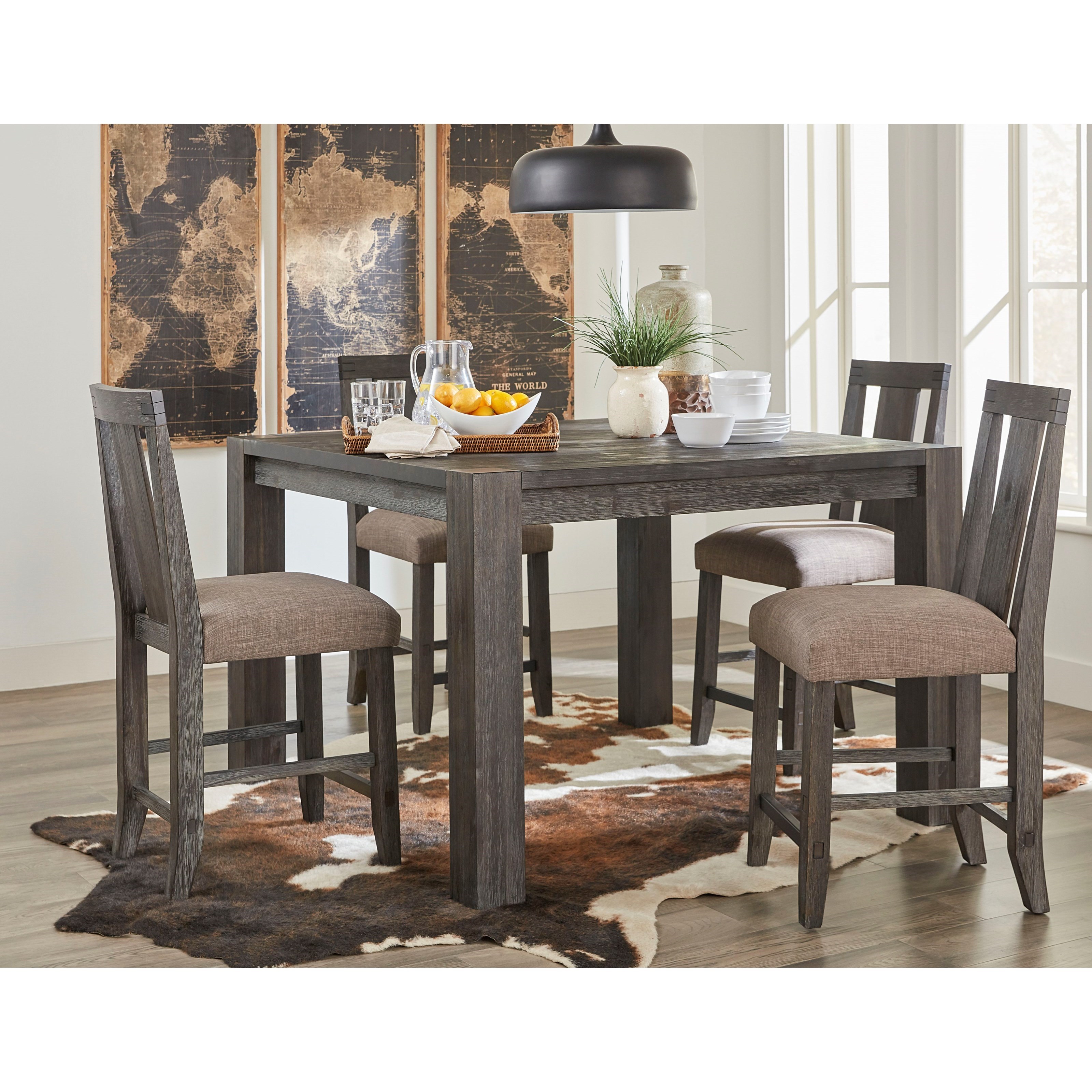 Modus Furniture Meadow Solid Wood Upholstered Counter Stool