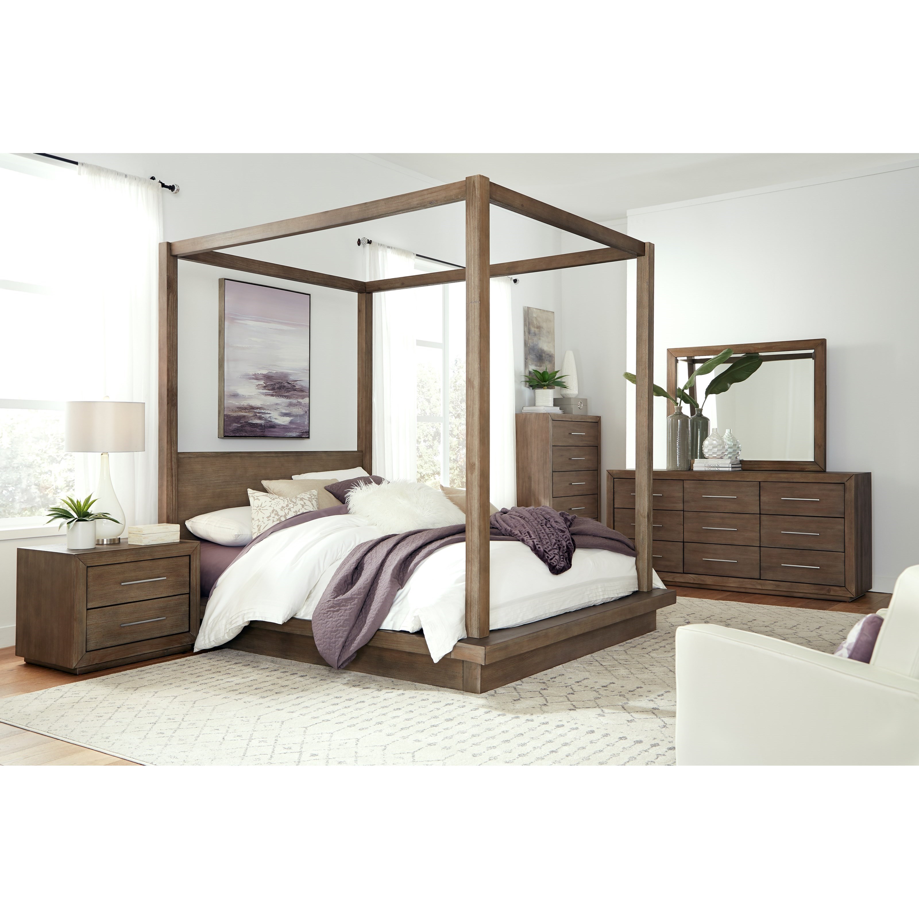 Modus Furniture Melbourne King Canopy Bed