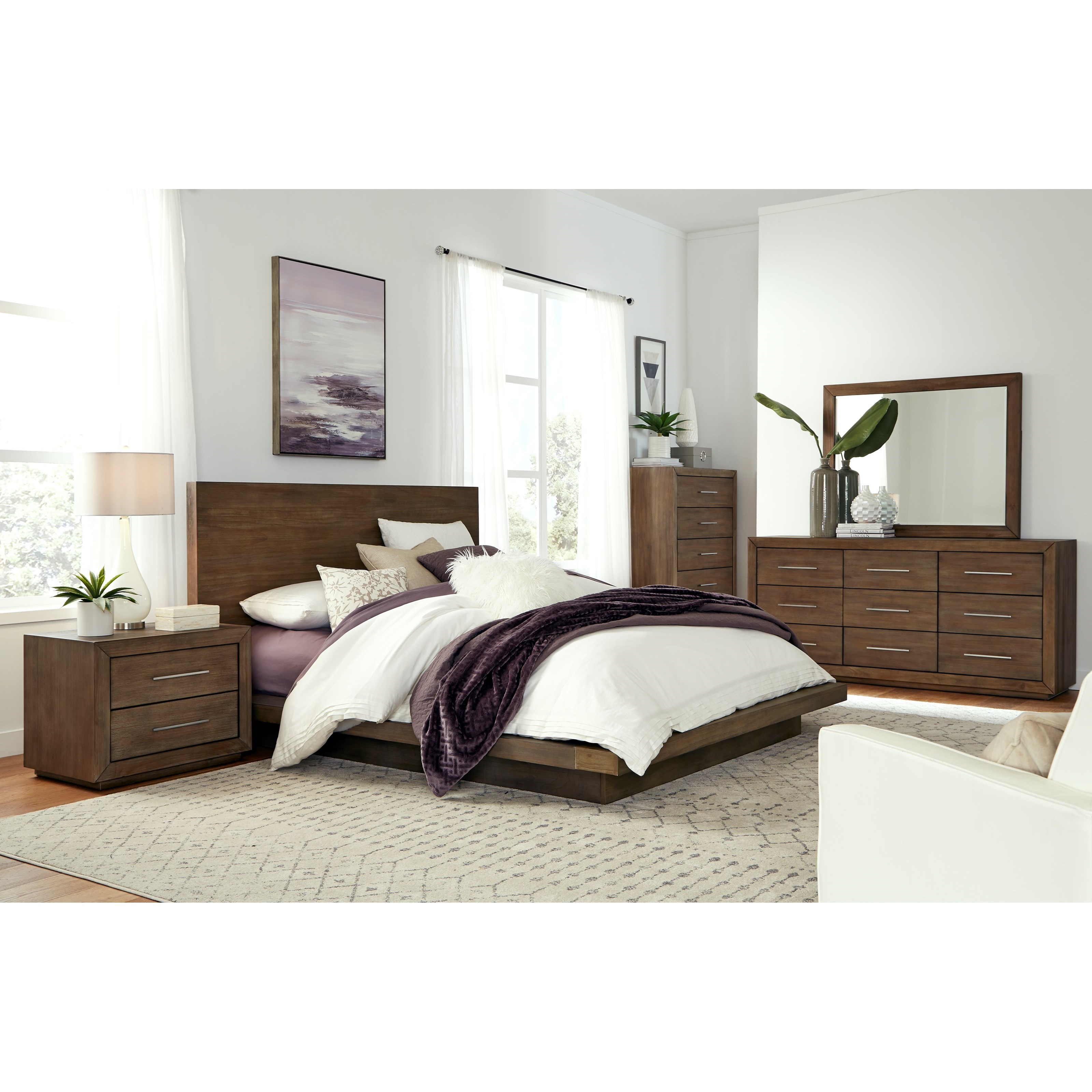Modus International Melbourne 8D64H7 Contemporary King Platform Bed