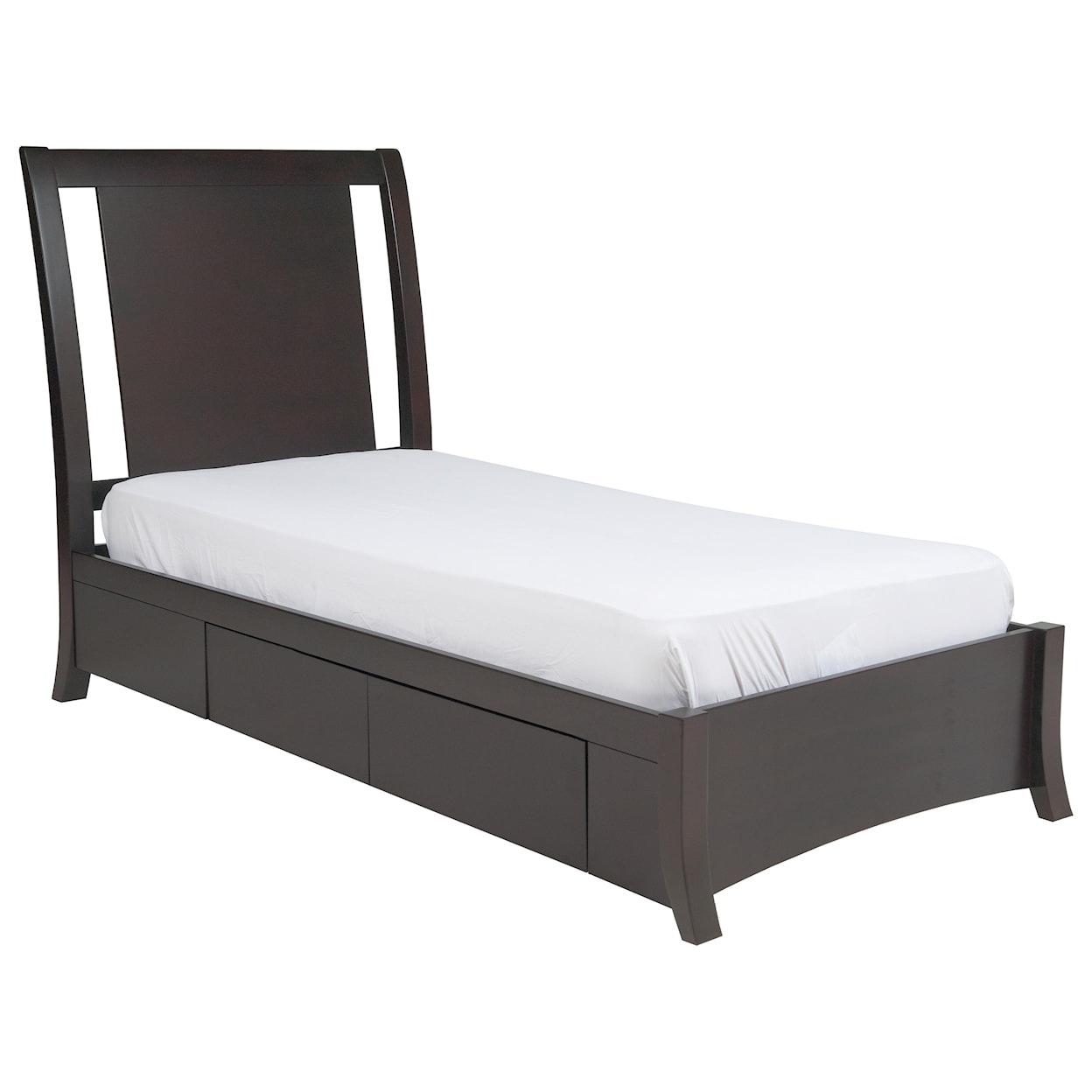 Modus International Nevis Twin Low Profile Bed with Storage