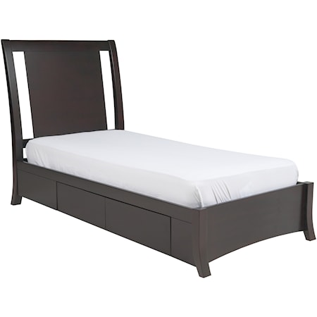 Twin Low Profile Bed with Storage