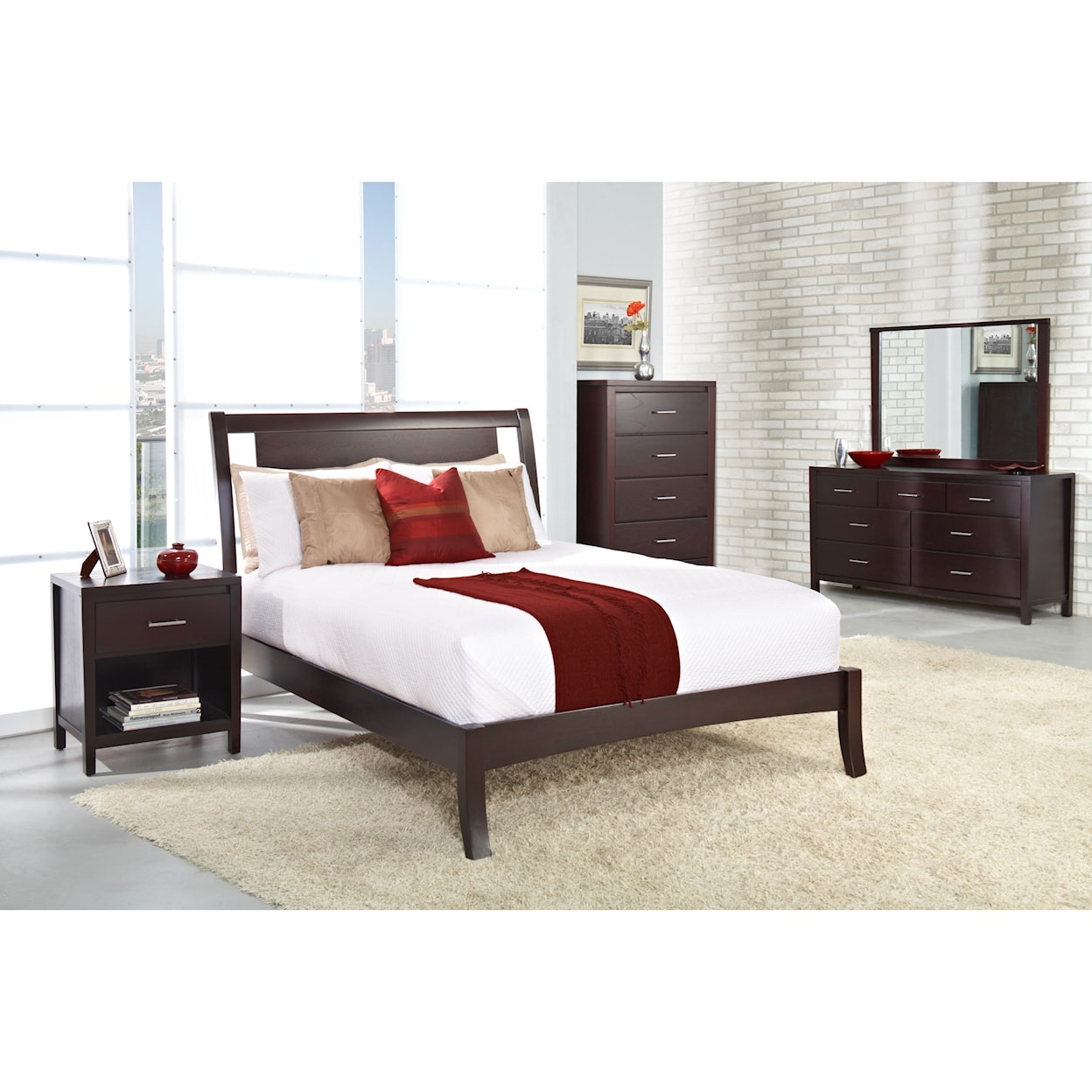 Modus International Nevis Queen Low-Profile Bed