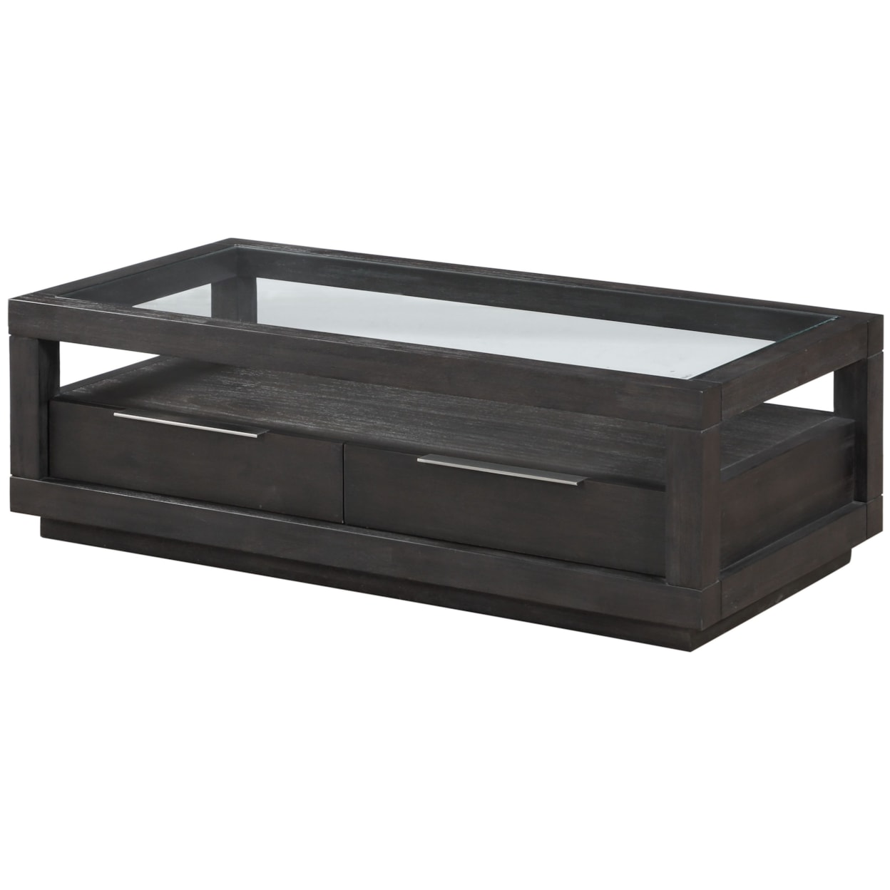 Modus Furniture Oxford AZU521 Contemporary Glass Top Coffee Table with ...