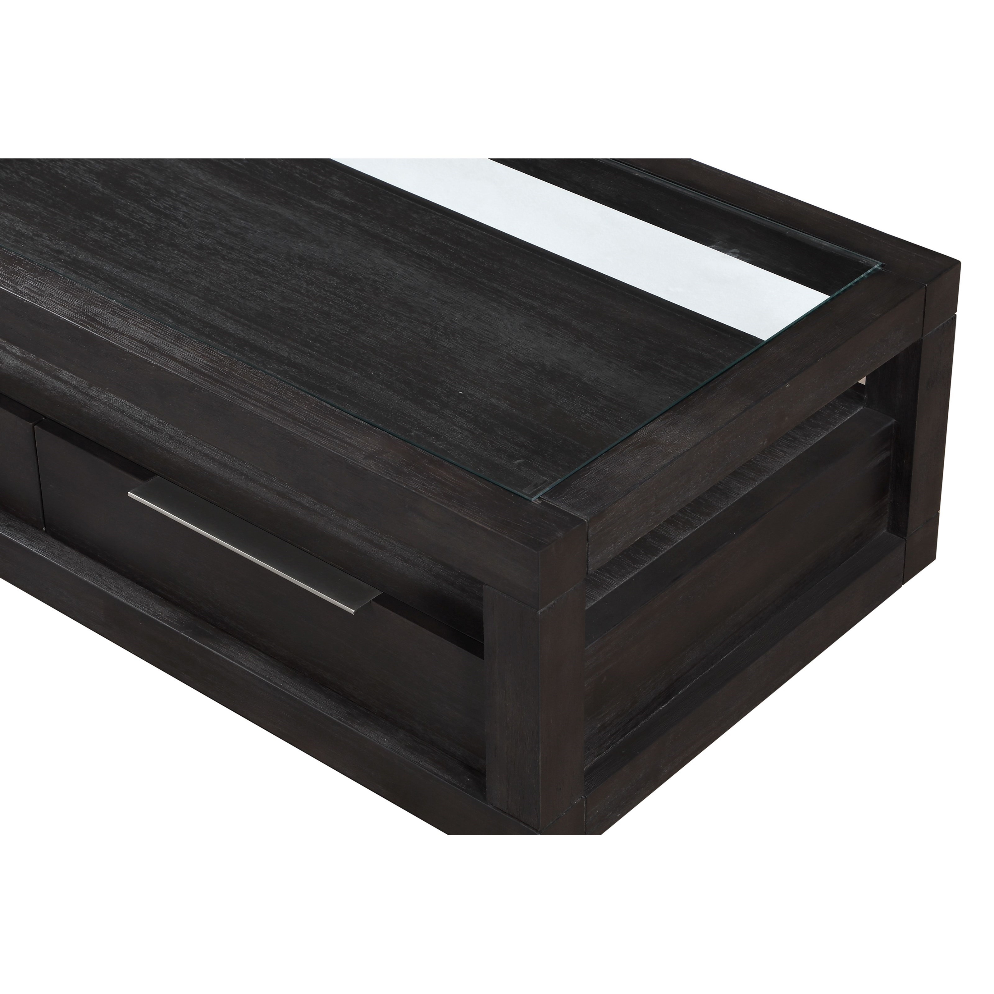 Modus International Oxford AZU521 Contemporary Glass Top Coffee Table ...