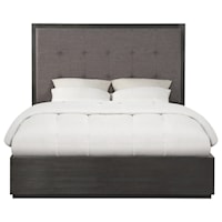 Queen Platform Bed with Upholstered Tufted Headboard