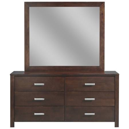 6-Drawer Dresser & Mirror