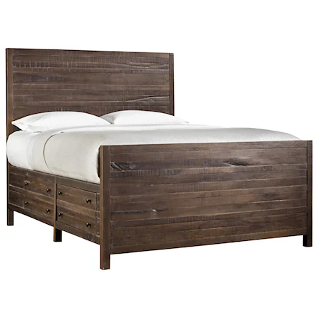 Rustic Queen Storage Bed