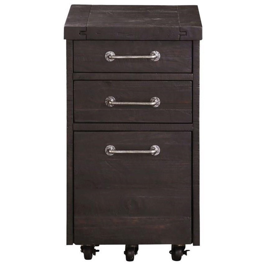 Modus Furniture Yosemite Solid Wood Rolling File Cabinet