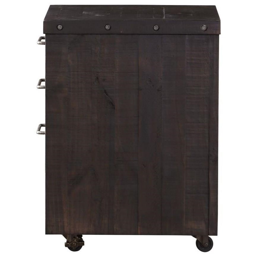 Modus Furniture Yosemite Solid Wood Rolling File Cabinet