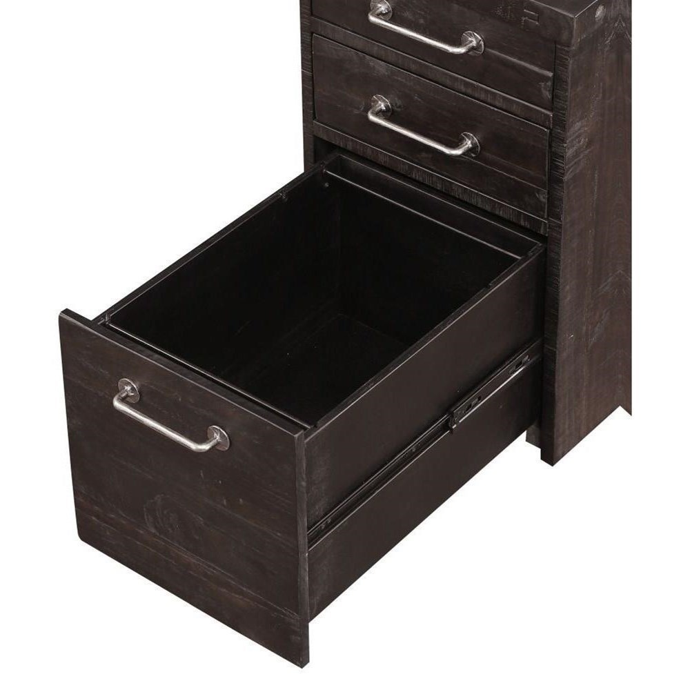 Modus Furniture Yosemite Solid Wood Rolling File Cabinet