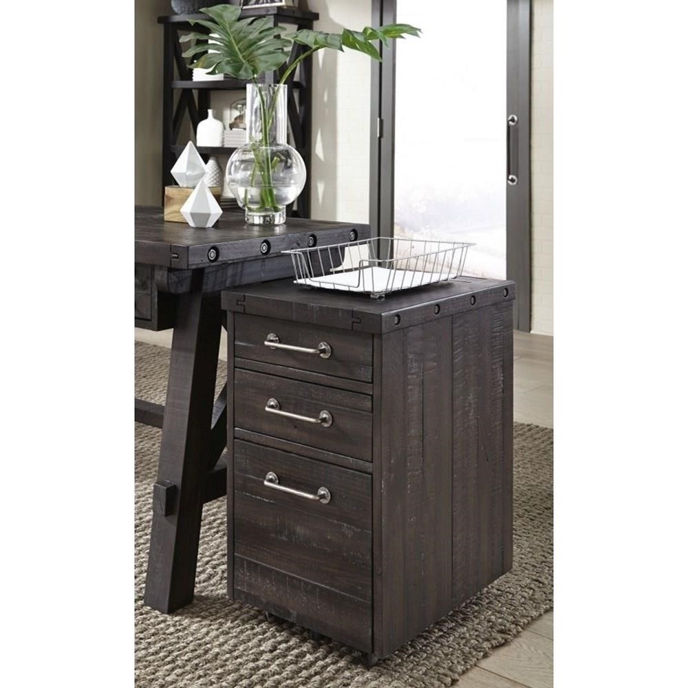 Modus Furniture Yosemite Solid Wood Rolling File Cabinet