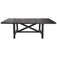 Rustic Solid Wood Rectangle Table with Leaf