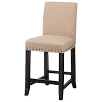 Upholstered Kitchen Counter Stool in Cafe