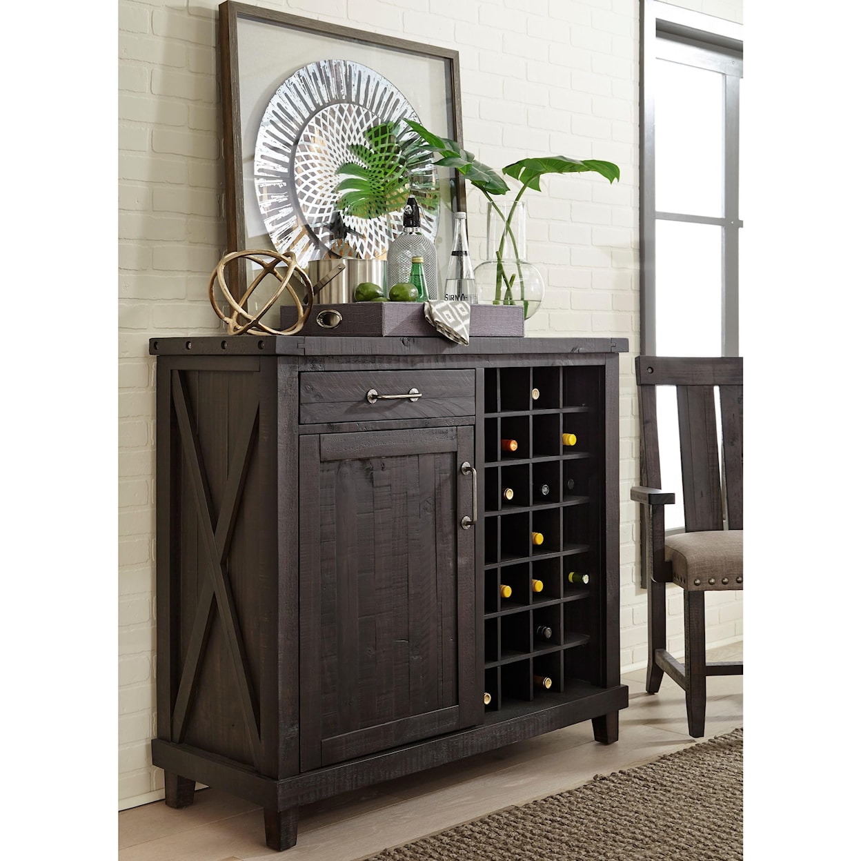 Modus International Yosemite Solid Wood Wine Bar