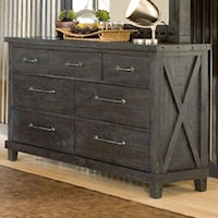 7 Drawer Rustic Dresser