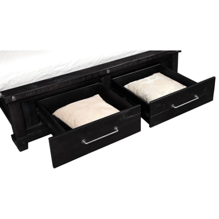 Queen Solid Wood Storage Bed
