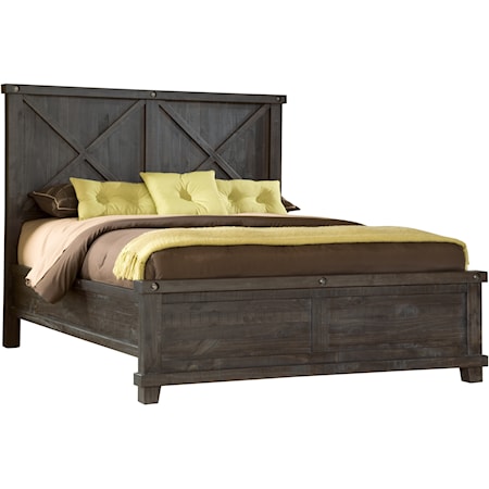 Low Profile Cafe Queen Wood Bed