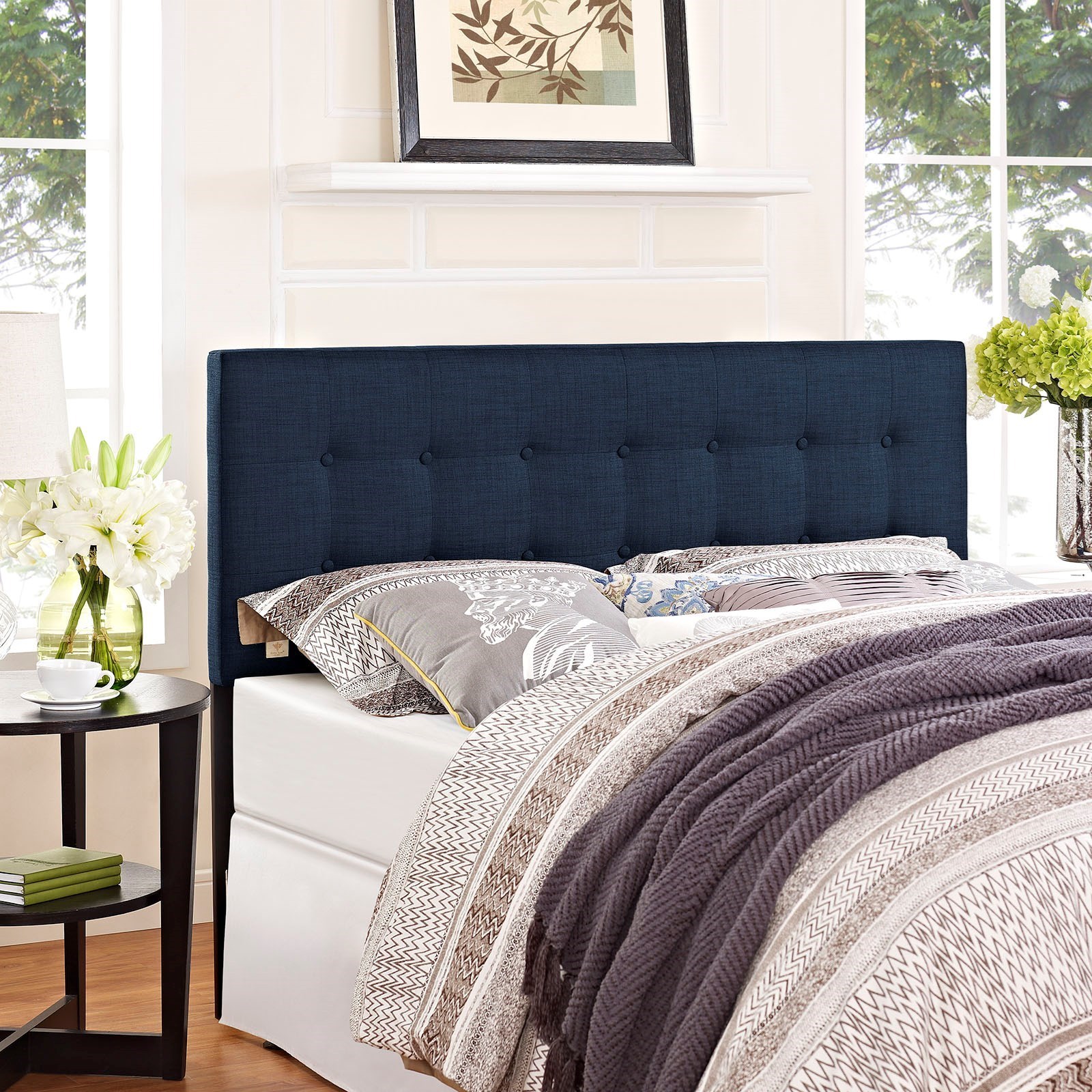 Modway Emily MOD5172NAV Full Upholstered Fabric Headboard Value