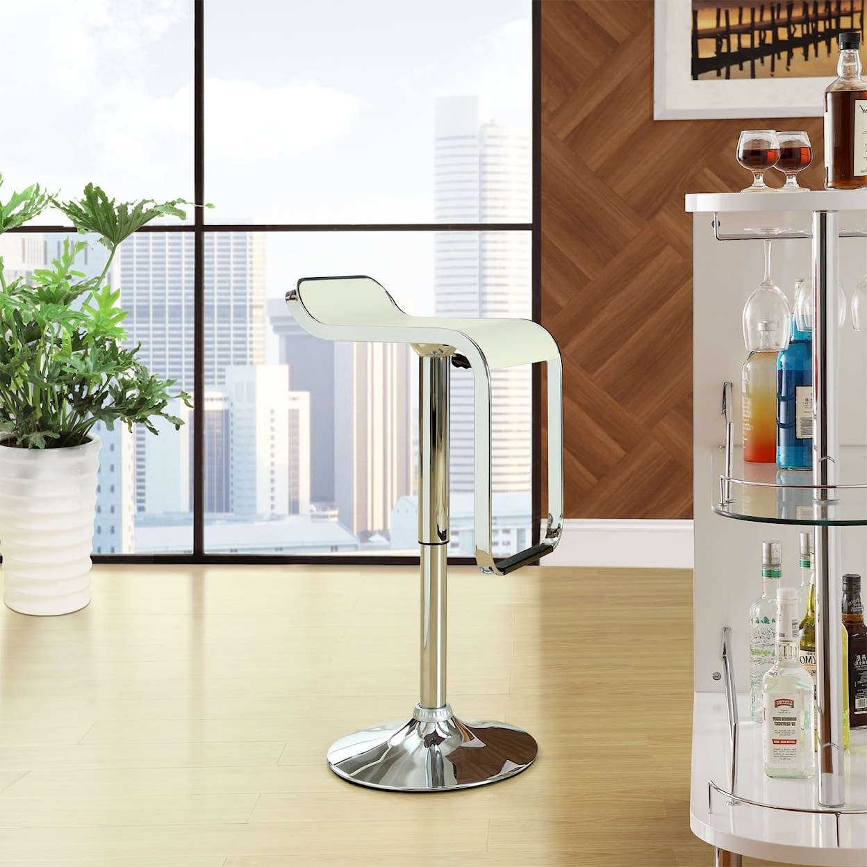 Modway LEM Vinyl Bar Stool