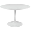 Modway Lippa White 47" Round Dining Table