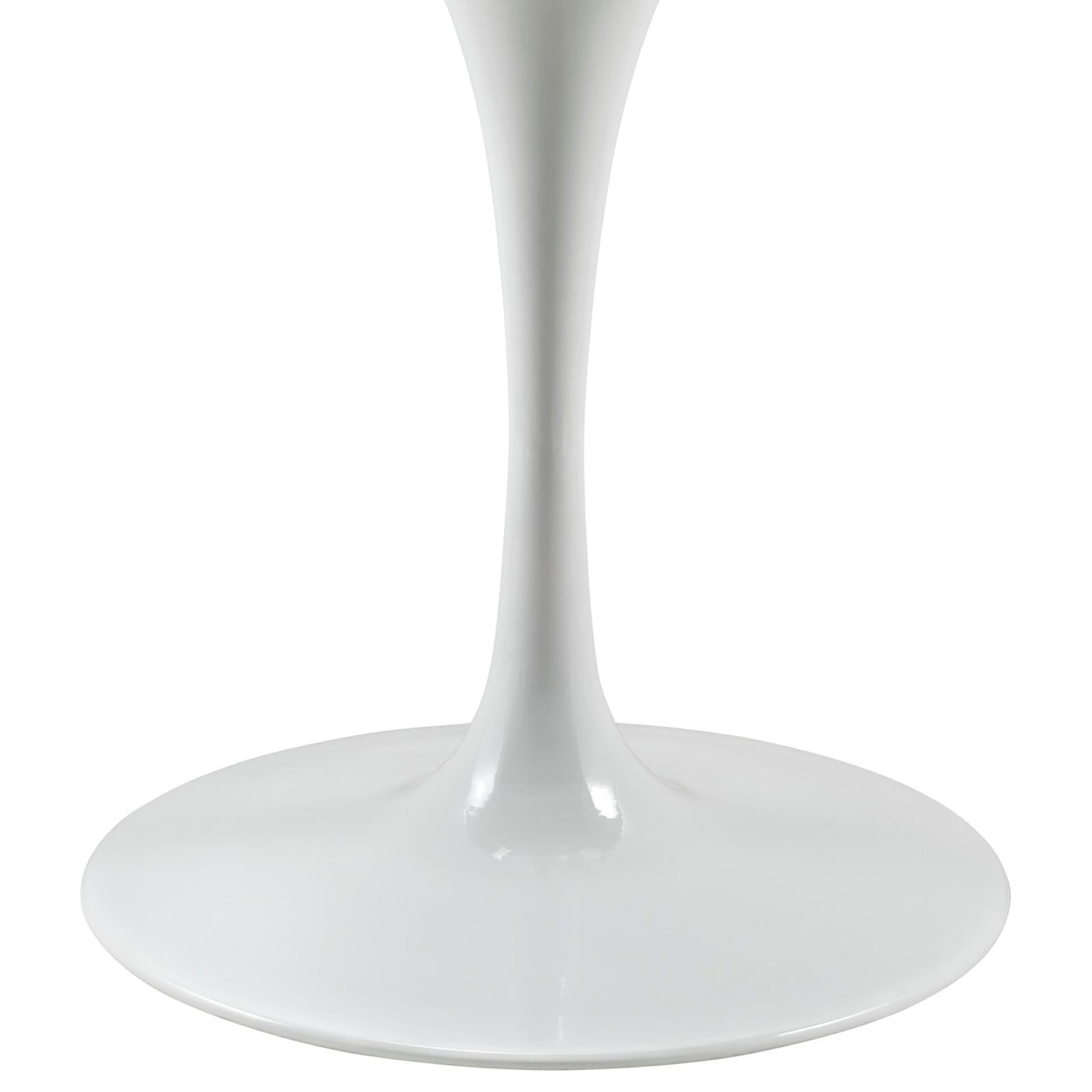 Modway Lippa White 47" Round Dining Table