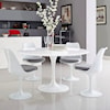 Modway Lippa White Round Dining Table