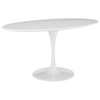 Modway Lippa White Oval Dining Table