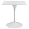 Modway Lippa White Square Dining Table