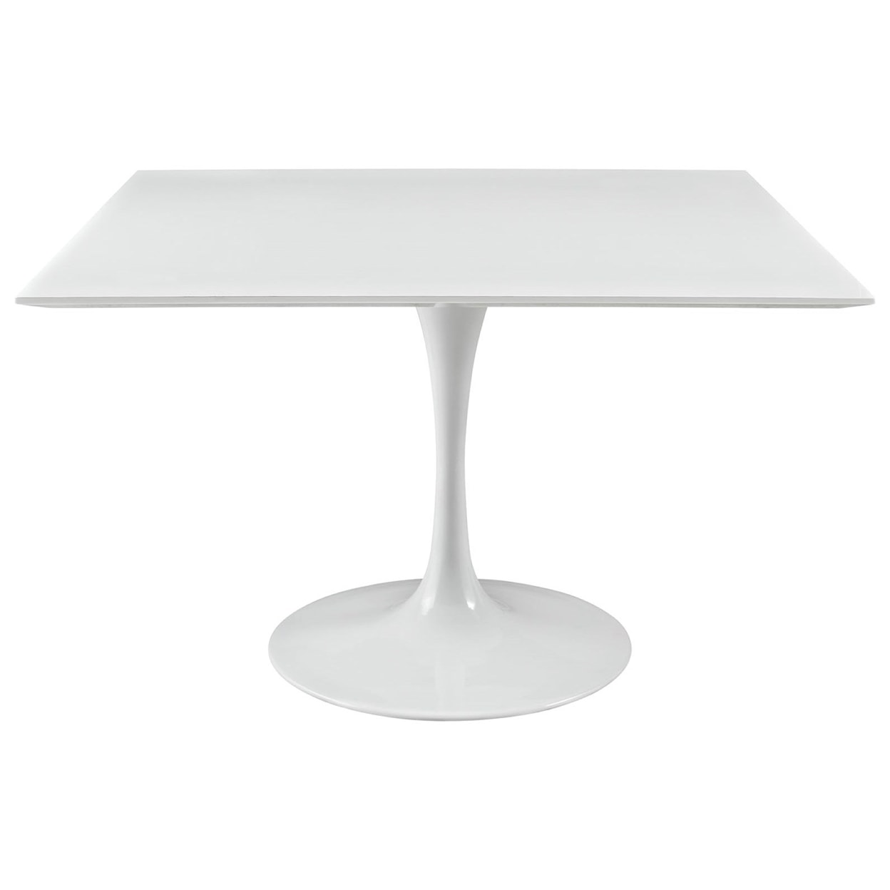 Modway Lippa White Square Dining Table