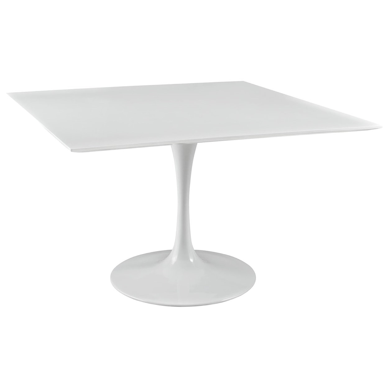 Modway Lippa White Square Dining Table