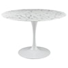 Modway Lippa White 47" Round Dining Table