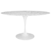 Modway Lippa White Oval Dining Table