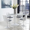 Modway Lippa White Oval Dining Table